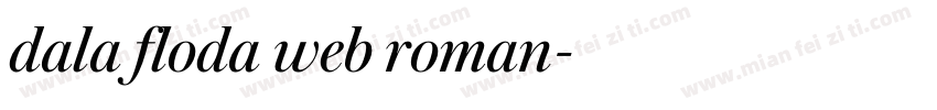dala floda web roman字体转换